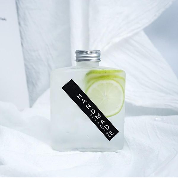 

disposable cups & straws 20pcs creative cold brew iced drop coffee bottle flat square small wine plastic juice milk tea cup