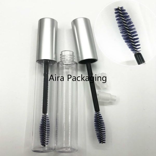 

storage bottles & jars clear empty makeup mascara tube with silver cap 10ml portable plastic eyelashes beauty tool cosmetic cream bottle