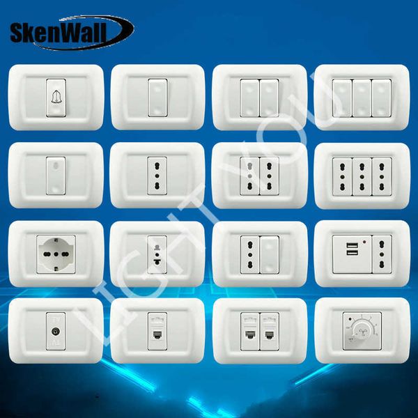 

118 type pc panel israeli wall switch concealed italian standard power socket with usb