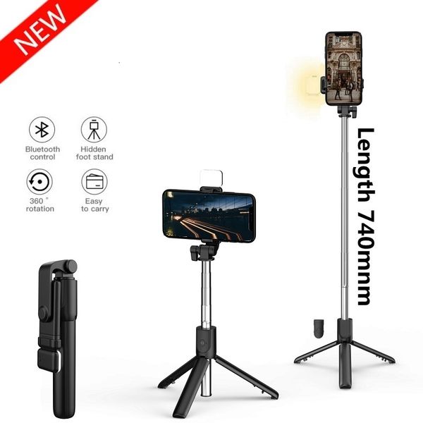 

mounts selfie monopods cool dier wireless bluetooth stick foldable mini tripod with fill light shutter remote for ios android