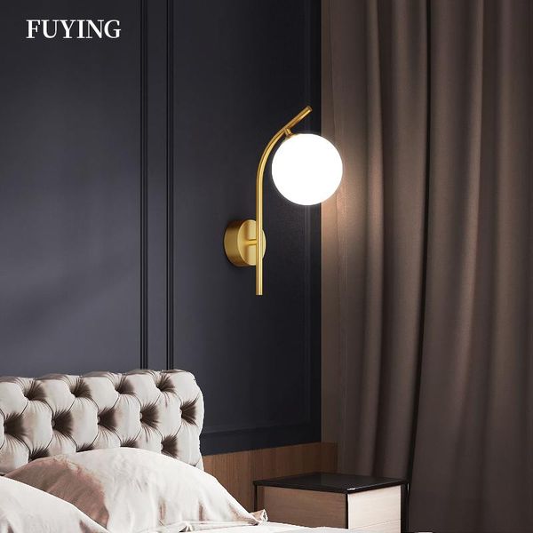 

wall lamp fuying nordic modern led light gold for bedroom bedside living room corridor aisle home indoor sconce