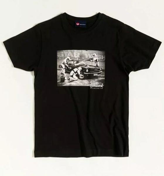 

men's black stormtroopers star wash t-shirt from chunk, White;black