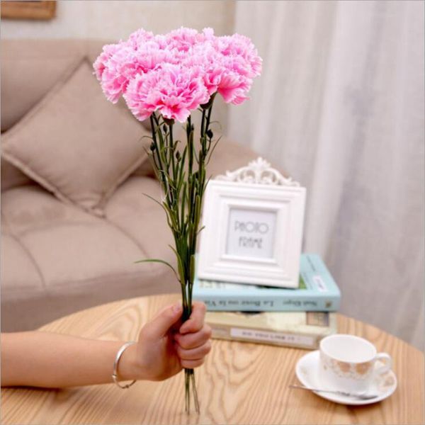 

carnation artificial flowers rose peony bouquet home wedding bride decoration accessories diy mother's day gift fake decorative & wreat