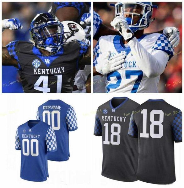 

ncaa college jerseys kentucky wildcats custom 1 lynn bowden 3 terry wilson 9 davonte robinson 10 asim rose 12 chance poore football stitched, Black