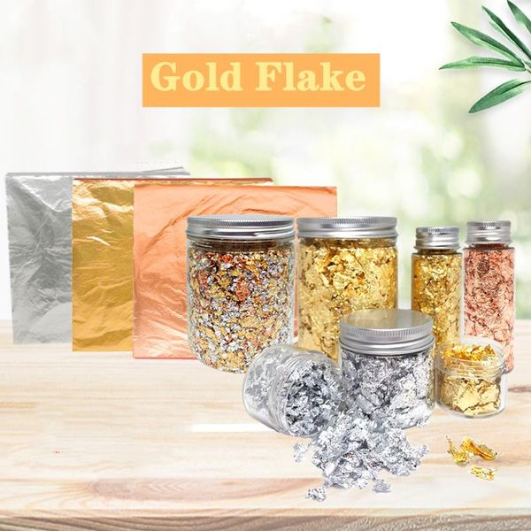 

other arts and crafts 10g imitation gold flakes silver foil fragments rose leaf sheets gilding painting nail decorations