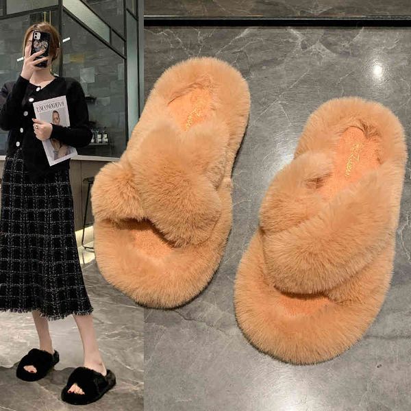 

slippers women's shoes winter slippers slide flip flops smooth luxury massage summer pomegranate teddy rubber with skin c2ln, Black