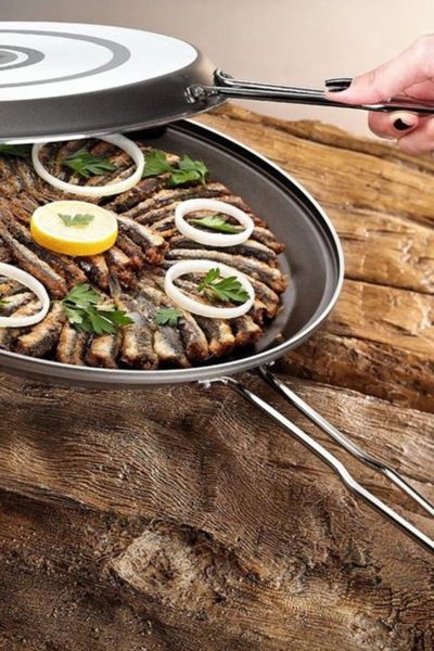 

fish pan 32cm double-sided cover pie dough work fireproof non-stick surface pans