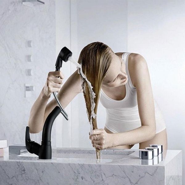 

bathroom sink faucets kktnsg pull-out with lifting faucet brass basin mixer tap & cold water 360 rotate washbasin