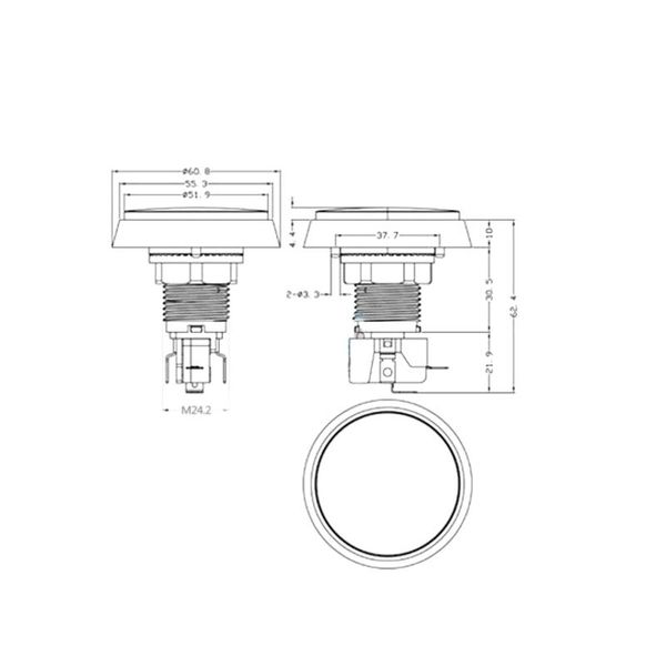 

smart home control 2021 5 pcs/set colors 60mm round push button switch for game player arcade joystick