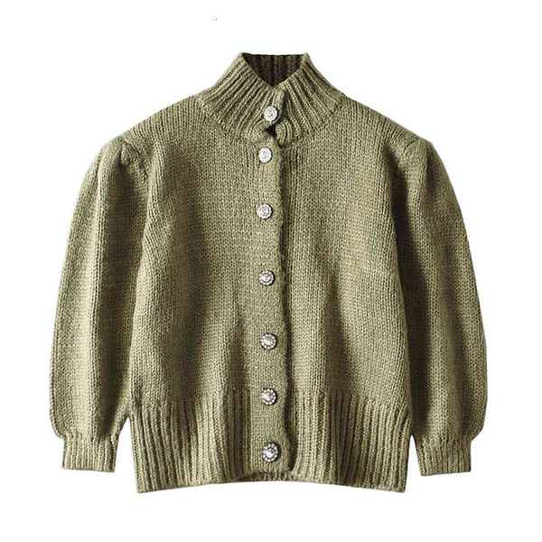 

women's two piece pants za women autumn fashion army green knit cardigan sweater o-neck girl long sleeve casual loose xn4y, White