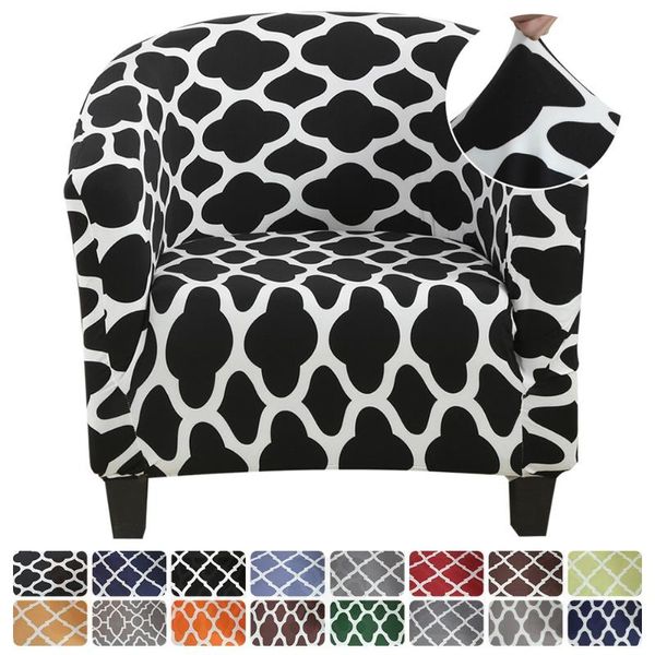 

chair covers elastic tub sofa cover printed armchair seat protector washable furniture slipcovers for counter living room