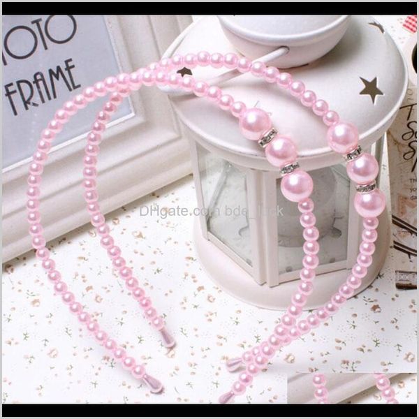 

baby, & maternitykorean style princess with rhinestone bands elegant kids girl pearl headbands children hair aessories 1pc drop delivery 202, Slivery;white