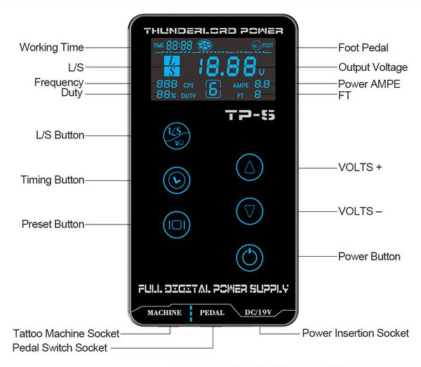 

rocket tattoo machine set tattoo kit tattoo power supply touch screen tp-5 rocket machine pen power supply perfec