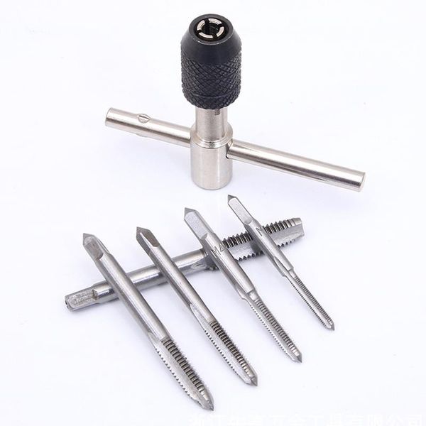 

hand tools 6pcs/set tap drill wrench tapping threading tool m3-m8 screwdriver holder thread metric plug screw taps