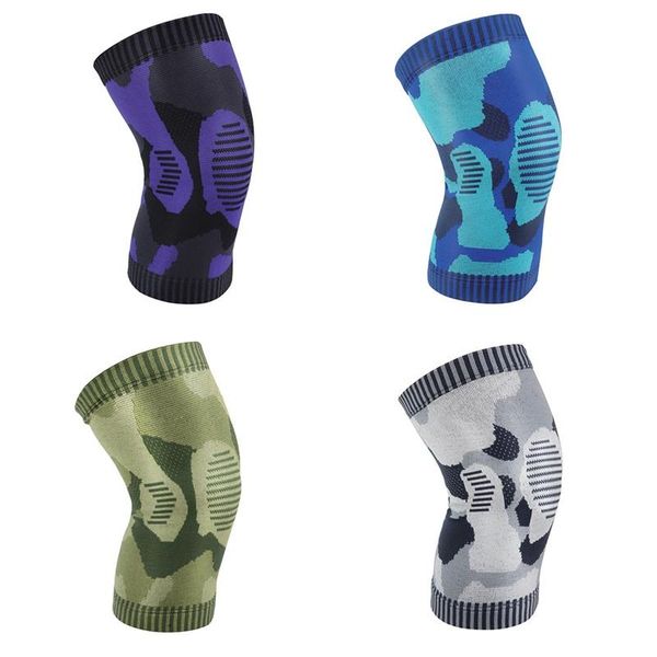 

elbow & knee pads 1pc pad anti-slip compression breathable knitted leg support protector outdoor accessories, Black;gray