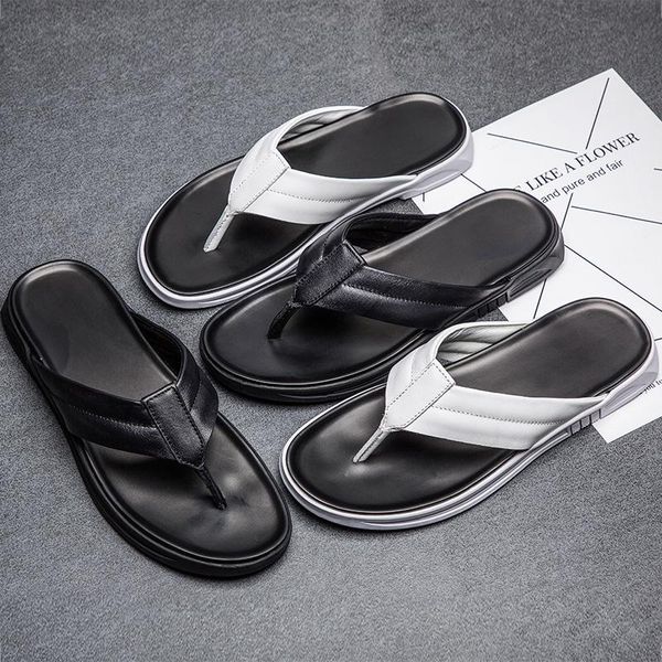 

slippers sapatillas para hombre massage men rubber flip flops zapatillas trabajo outdoor mens house beach sport, Black