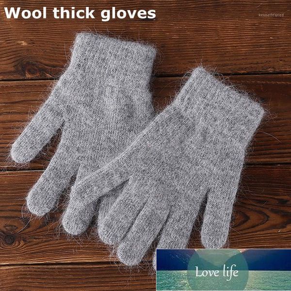 

five fingers gloves winter women wool fingerless mittens female warm soft for driving guantes femme1, Blue;gray