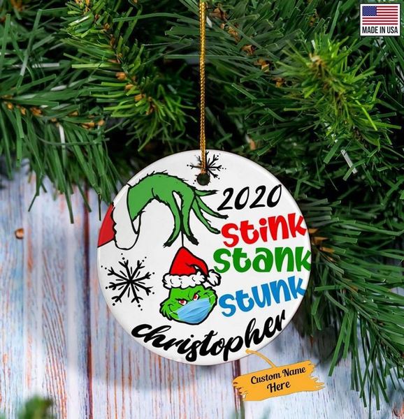 

christmas decorations 2021 ornament stink stank stunk face cover personalize cartoon handmade hanging decoration