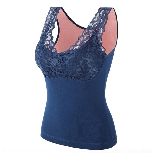 

nrk self heating women's underwear rong women's warmthickenedplushfattenedback bottomed gathered warm vest underwear vestwith bral, Red;black