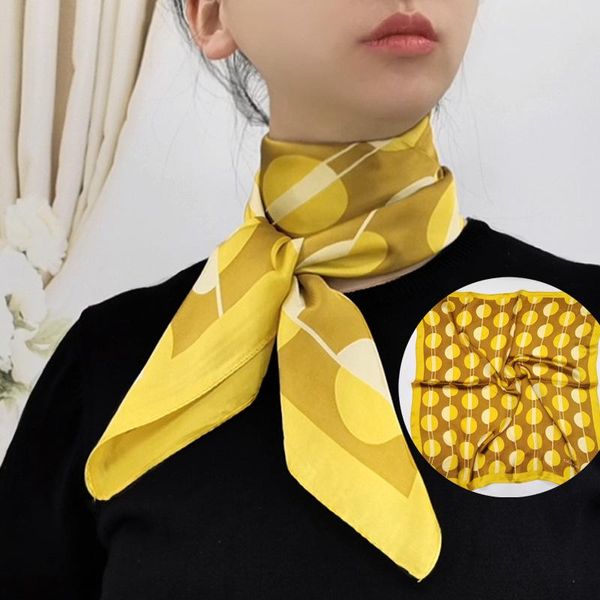 

scarves 2021 women silk scarf square headband foulard lady shawls wraps print office small neck kerchief bandana pashmina, Blue;gray