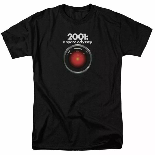 

2001 a space odyssey hal t shirt mens licensed classic tv show black, White;black