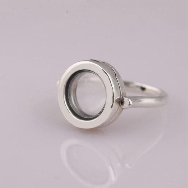 

cluster rings original 925 sterling silver pan ring openable round glass female wedding ceremony gift exquisite jewelry, Golden;silver