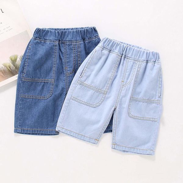 

baby girl jeans solid color for girls summer casual style kid clothes, Blue