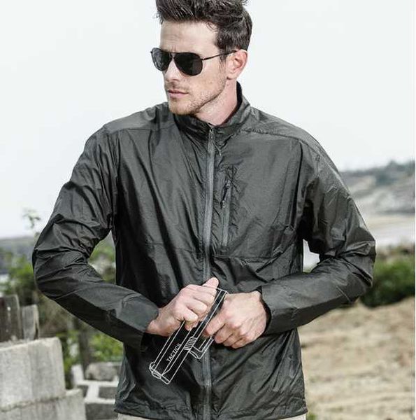 

hunting jackets summer waterproof quick dry tactical skin jacket men upf 50+ breathable hooded raincoat windbreaker thin army military, Camo;black