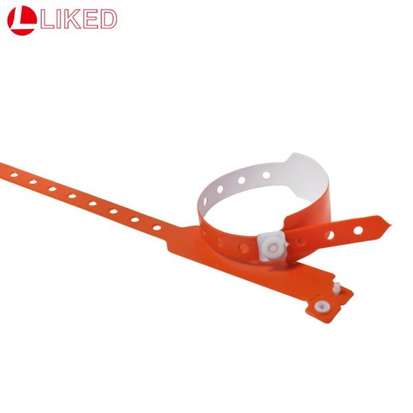 

party decoration orange plastic wristbands - 100 count more sturdy for parties events identity tag 25mm x 250mm