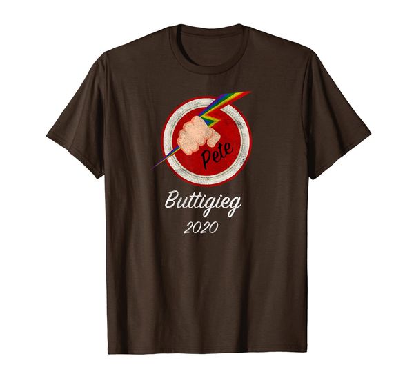 

mayor pete buttigieg president 2020 - rainbow flash power t-shirt, White;black