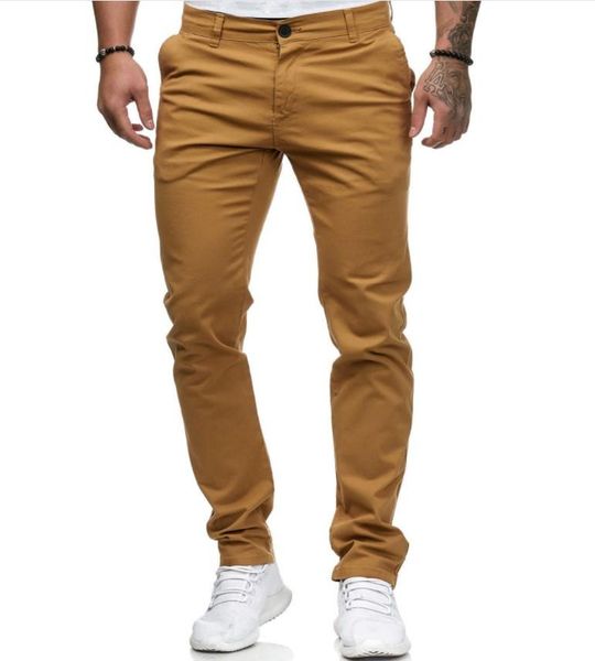 

men's pants casual daily wear jogger chinos streetwear cargo fit solid colored full length classic zipper vintage, Black