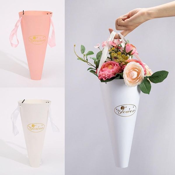 

gift wrap foldable packaging box flower wrapping bag with handle valentine's day