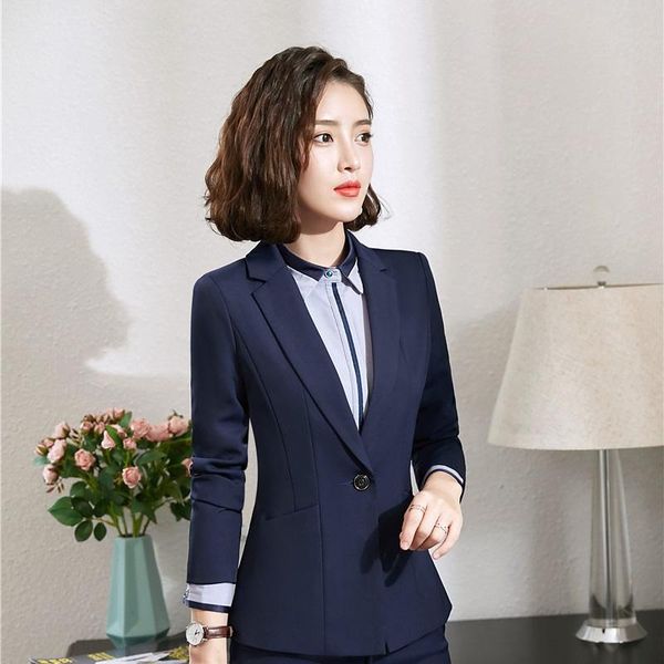 

long sleeve formal blazers and jacket coat women business work wear 2021 spring autumn professional blazer outwear clothes women's sui, White;black