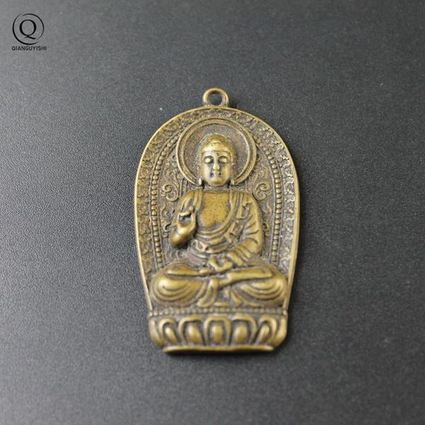 

keychains copper buddha keychain pendant buddhism mantra pendants necklace brass key chains vintage om mani padme hum amulet gift, Silver