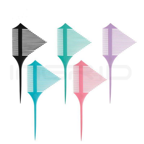 

hair brushes 1pc professional comb dyeing highlight brush fish wide tooth zone barber hairdressing styling tool, Silver