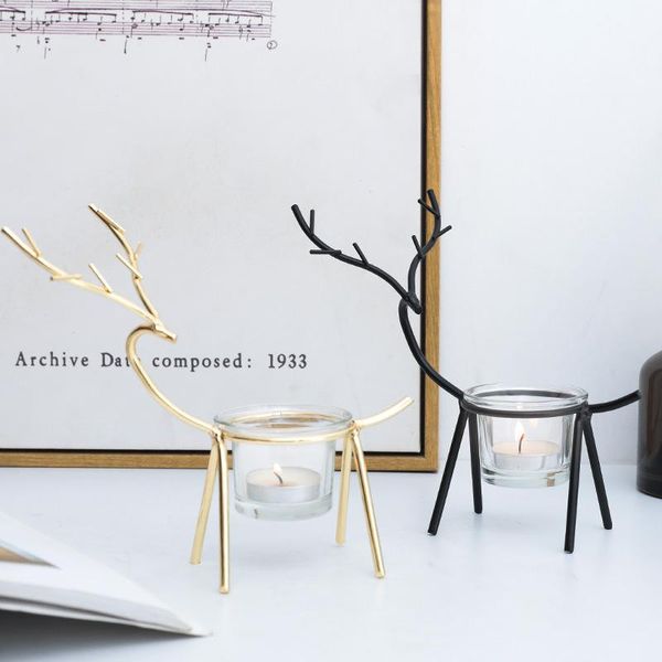 

candle holders creative tie deer glass candlestick nordic scented cup accessories in the living room model