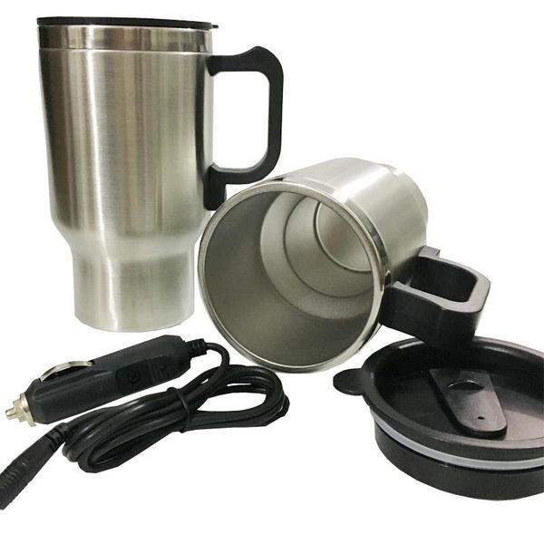 

interior decorations 12v car heating cup electric kettle cars thermal heater cups boiling water bottle coffee auto adapter 450 ml