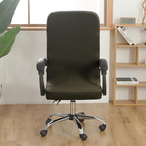 

m/l black stretch office computer chair cover rotating desk seat spandex waterproof elastic slipcover washable removeable covers