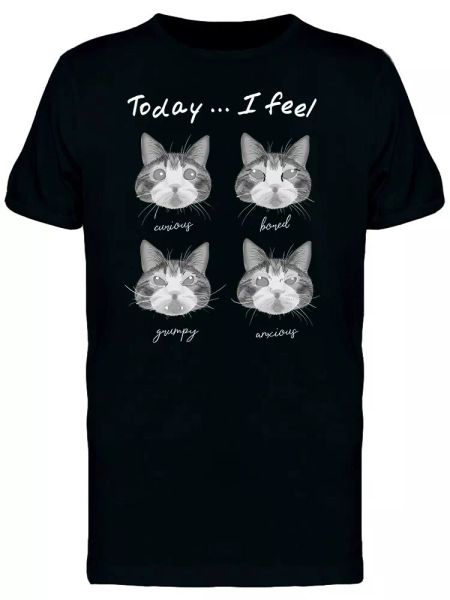 

Kitty Moods Men's Tee -Image by Shutterstock, White;black
