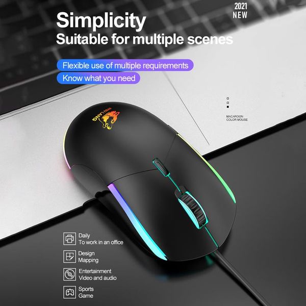 

drop v7 gaming mouse 7 color lighting optical 2400dpi adjustable wired mice for lappc gamer