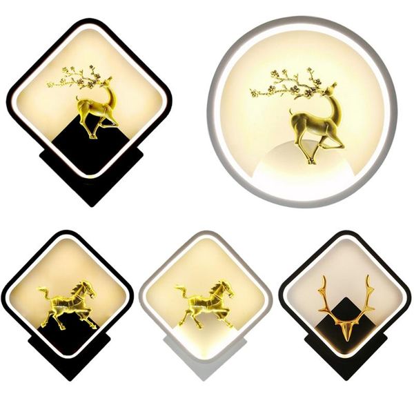 

wall lamp nordic bedside living room background decor sconce simple corridor balcony antler lights