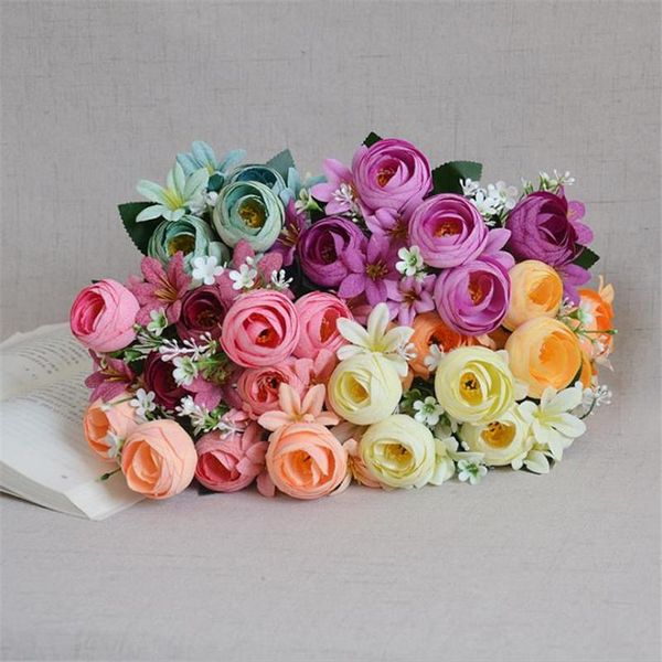 

decorative flowers & wreaths 7pcs fake camellia daisy (5 stems/bunch) 11.81" simulation tea rose gerbera for wedding home artificial