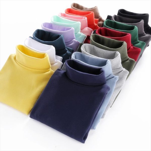 

arrival kids children t shirt autumn winter basic turtleneck tees cotton boys for girls, Blue