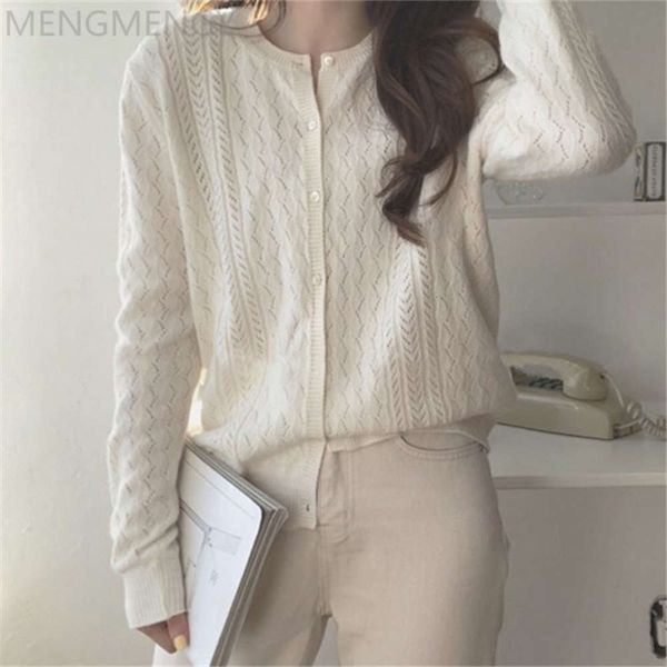 

autumn wool cardigan sweater coat loose and thin temperament version, White;black