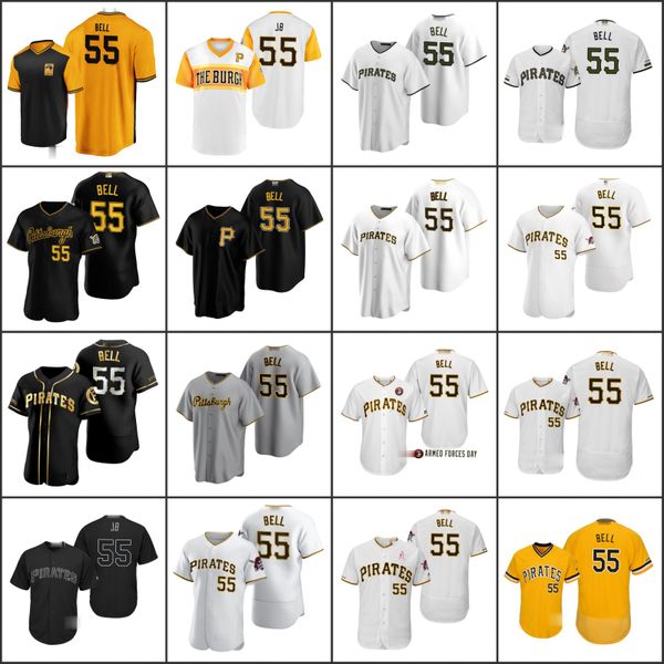 

pittsburgh pirates men 55 josh bell womenyouth jersey, Black;red