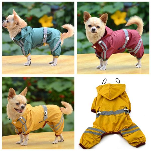 

dog apparel pet cat clothes cute kitten pink blue yellow four corner raincoat suit spring summer