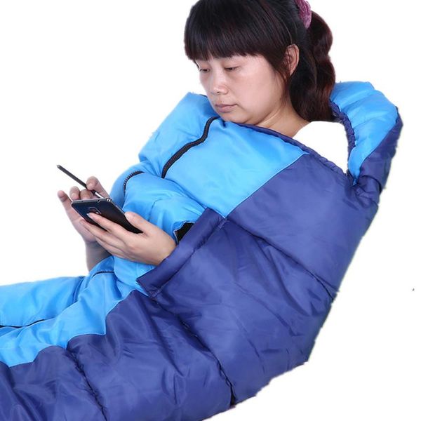 

sleeping bag outdoor thickening warm helmet ultra light lunch break camping bags