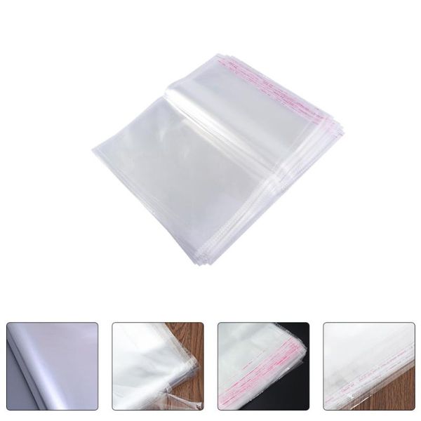 

100pcs simple packaging bag practical self-adhesive wrapping gift wrap