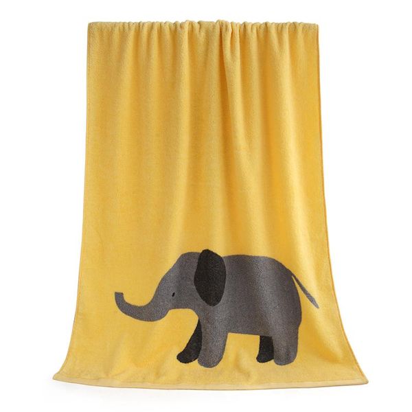 

towel elephant cartoon children bath pure cotton yarn soft absorbent students big jacquard nn50mj