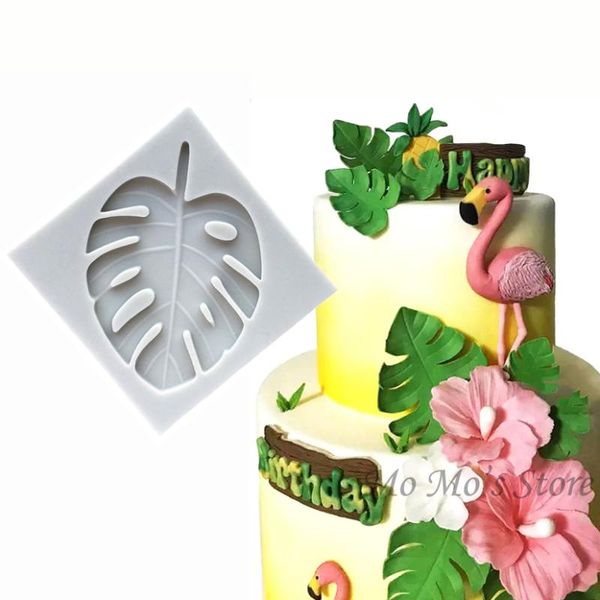 

baking moulds monstera deliciosa leaves silicone mold fondant cake decorating tools candy chocolate gumpaste